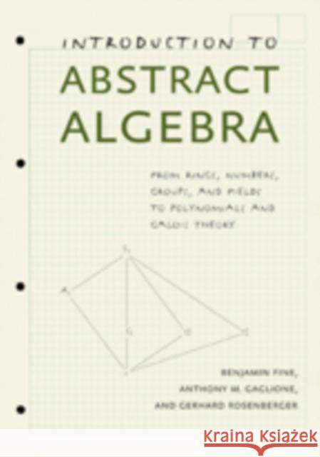 Introduction to Abstract Algebra: From Rings, Numbers, Groups, and Fields to Polynomials and Galois Theory Fine, Benjamin 9781421411767 John Wiley & Sons - książka