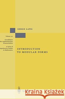 Introduction to Modular Forms Serge Lang 9783540078333 SPRINGER-VERLAG BERLIN AND HEIDELBERG GMBH &  - książka