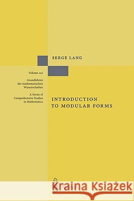 Introduction to Modular Forms Serge Lang 9783642057168 Springer - książka