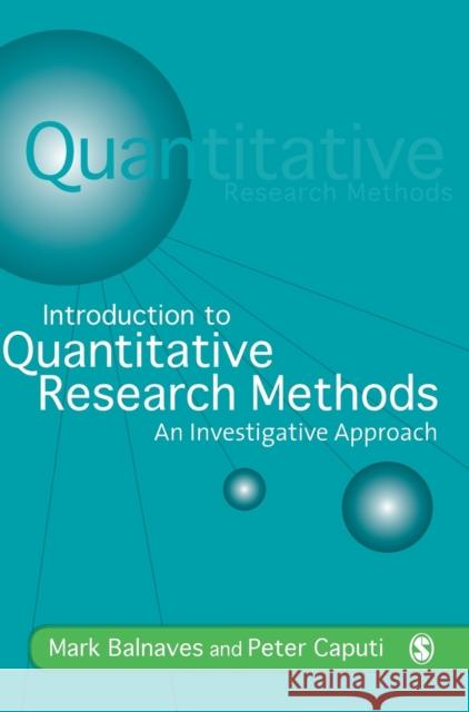 Introduction to Quantitative Research Methods [With CD-ROM] Balnaves, Mark 9780761968030 Sage Publications - książka