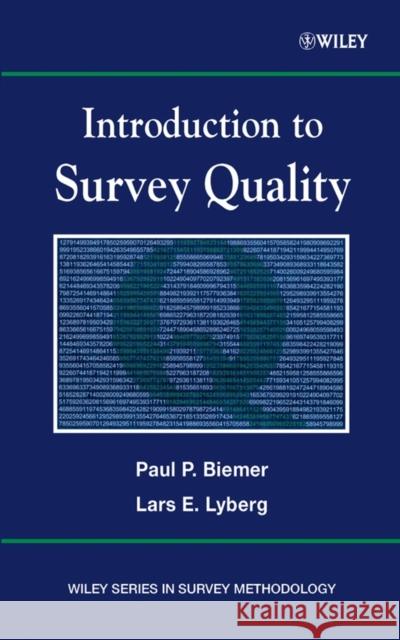 Introduction to Survey Quality Paul Biemer Lars E. Lyberg 9780471193753 Wiley-Interscience - książka