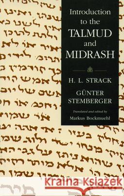 Introduction to the Talmud and Midrash Hermann L. Strack Gunter Stemberger Jacob Neusner 9780800625245 Augsburg Fortress Publishers - książka