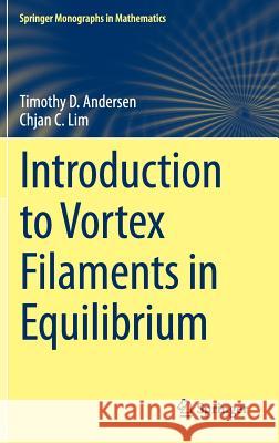 Introduction to Vortex Filaments in Equilibrium Chjan Lim Tim Andersen 9781493919376 Springer - książka