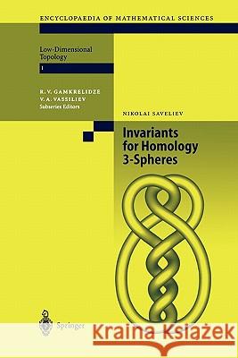 Invariants of Homology 3-Spheres Nikolai Saveliev 9783642078491 Not Avail - książka