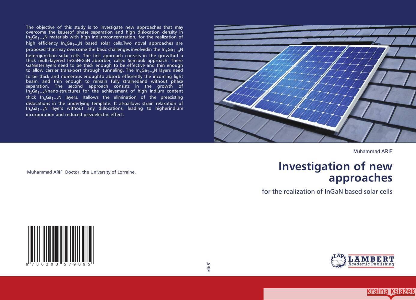 Investigation of new approaches Arif, Muhammad 9786203579895 LAP Lambert Academic Publishing - książka