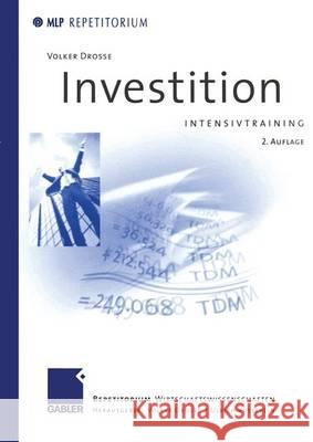 Investition Intensivtraining Volker Drosse Volker Drosse Ulrich Vossebein 9783409226134 Gabler Verlag - książka