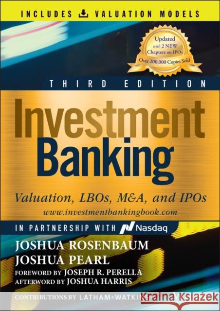 Investment Banking: Valuation, Lbos, M&a, and IPOs (Book + Valuation Models) Pearl, Joshua 9781119867876 John Wiley & Sons Inc - książka