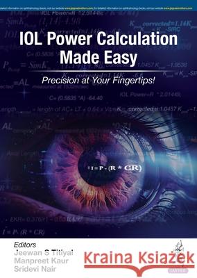 IOL Power Calculation Made Easy Sridevi Nair 9789356965706 Jaypee Brothers Medical Publishers - książka