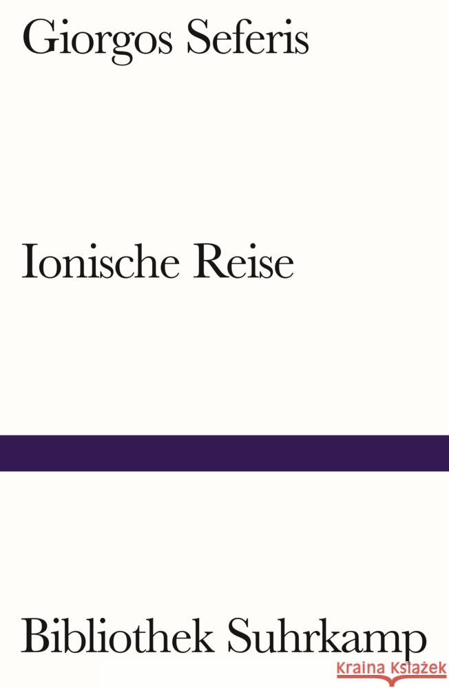 Ionische Reise Seferis, Giorgos 9783518243848 Suhrkamp - książka