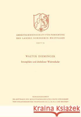 Ionosphäre Und Drahtloser Weitverkehr Dieminger, Walter 9783663006893 Vs Verlag Fur Sozialwissenschaften - książka