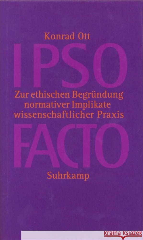 IPSO FACTO Ott, Konrad 9783518582435 Suhrkamp Verlag - książka