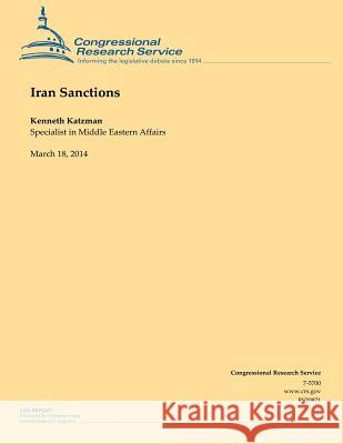 Iran Sanctions Kenneth Katzman 9781500541422 Createspace - książka