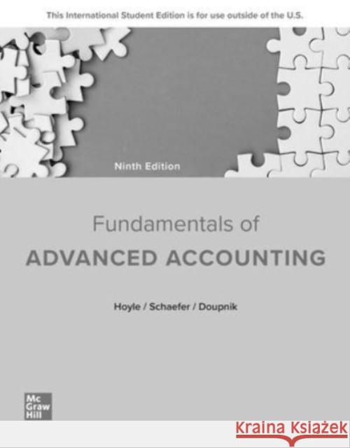 ISE Fundamentals of Advanced Accounting HOYLE 9781266268533 McGraw-Hill Education - książka