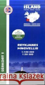 Island - Sérkort Reykjanes, Pingvellir : Wanderkarte    9789979330325 Mal og menning - książka
