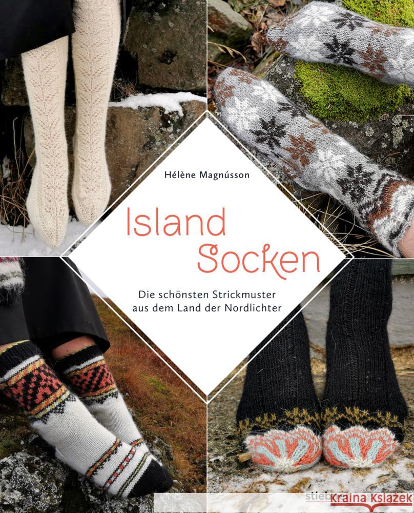 Island-Socken. Die schönsten Strickmuster aus dem Land der Nordlichter Magnússon, Hélène 9783830721260 Stiebner - książka