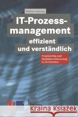 It-Prozessmanagement Effizient Und Verständlich: Projekterfolg Und Qualitätsverbesserung in 24 Schritten Anderegg, Brigitte 9783322849564 Vieweg+teubner Verlag - książka