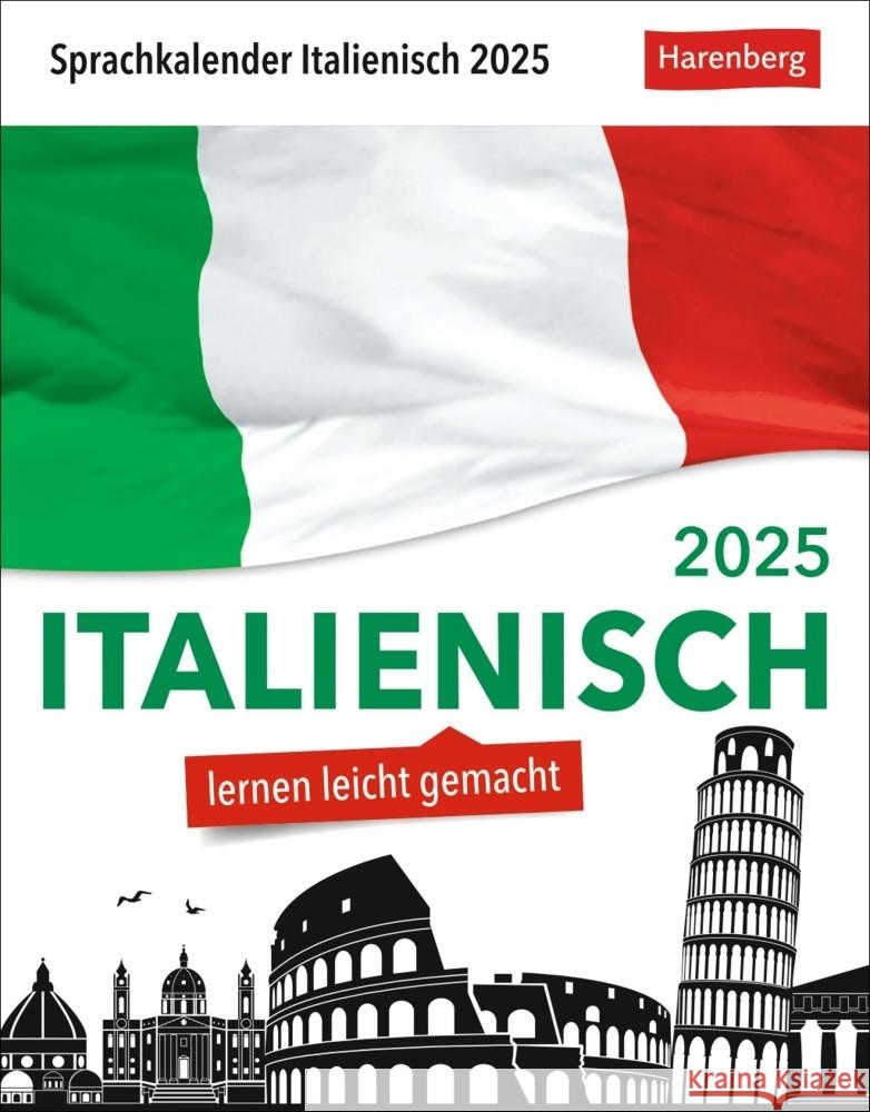 Italienisch Sprachkalender 2025 - Italienisch lernen leicht gemacht - Tagesabreißkalender Stillo, Tiziana 9783840033629 Harenberg - książka