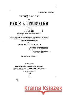 Itinéraire de Paris a Jérusalem Julien 9781523677092 Createspace Independent Publishing Platform - książka