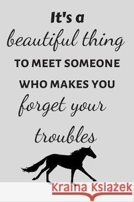 It's a Beautiful Thing to Meet Someone Who Makes You Forget Your Troubles Ehj Finance 9781090381347 Independently Published - książka