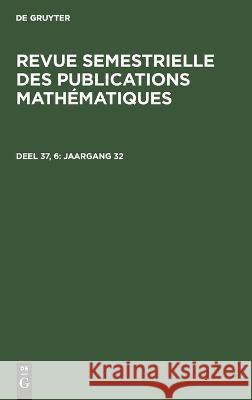 Jaargang 32 No Contributor 9783112659311 de Gruyter - książka