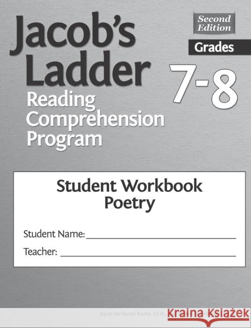Jacob's Ladder Reading Comprehension Program: Grades 7-8, Student Workbooks, Poetry (Set of 5) Joyce Vantassel-Baska Tamra Stambaugh 9781618219442 Routledge - książka