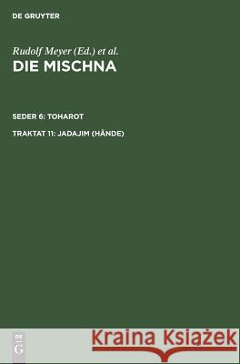 Jadajim (Hände)  9783110052275 De Gruyter - książka