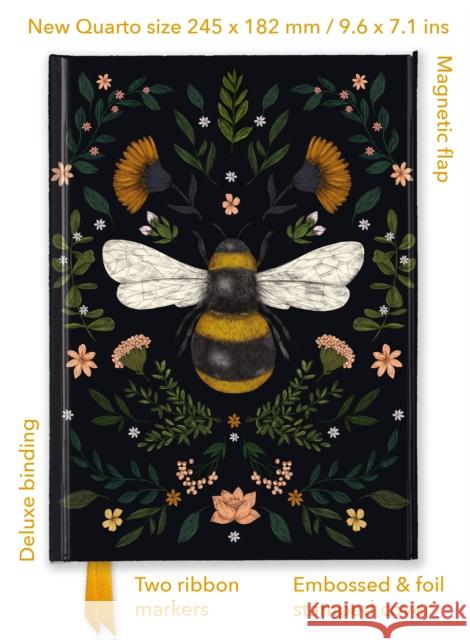 Jade Mosinski: Bee (Foiled Quarto Journal) Flame Tree Studio 9781835625392 Flame Tree Gift - książka