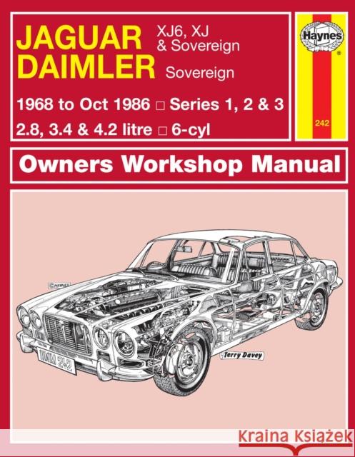 Jaguar XJ6, XJ & Sovereign; Daimler Sovereign (68 - Oct 86) Haynes Repair Manual Haynes Publishing 9780857339638 HAYNES MANUALS - książka