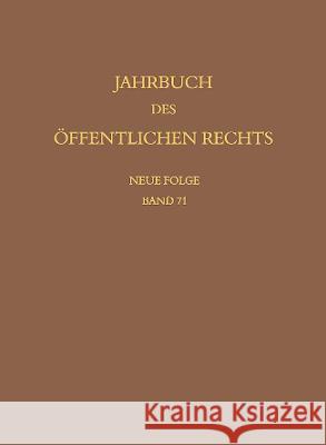 Jahrbuch des öffentlichen Rechts der Gegenwart. Neue Folge  9783161624803 Mohr Siebeck - książka