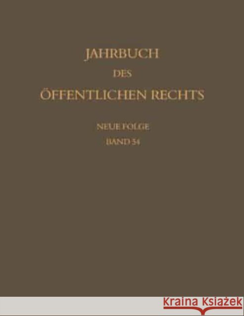 Jahrbuch Des Offentlichen Rechts Der Gegenwart. Neue Folge Haberle, Peter 9783161488252 Mohr Siebeck - książka