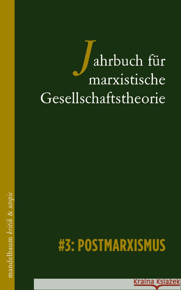 Jahrbuch für marxistische Gesellschaftstheorie  9783991365136 Mandelbaum - książka