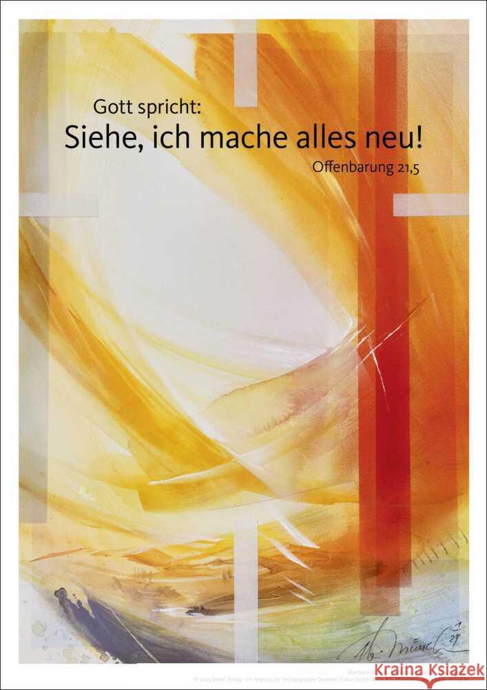 Jahreslosung Münch 2026, Kunstdruck A4 Münch, Eberhard 4251693904908 bene! Verlag - książka