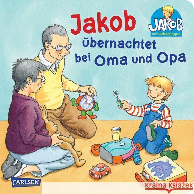 Jakob übernachtet bei Oma und Opa Grimm, Sandra; Friedl, Peter 9783551168740 Carlsen - książka