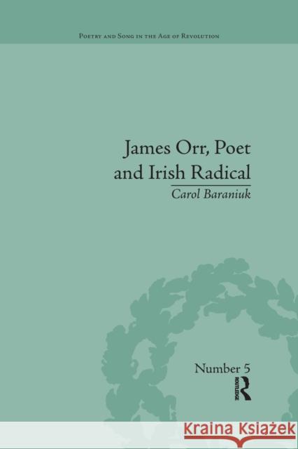 James Orr, Poet and Irish Radical Carol Baraniuk 9780367876005 Routledge - książka