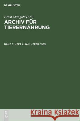 Jan. - Febr. 1953 No Contributor 9783112548851 de Gruyter - książka