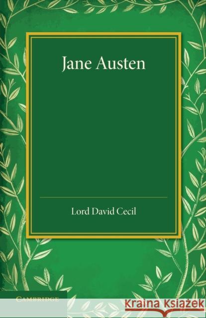 Jane Austen David Cecil   9781107635418 Cambridge University Press - książka