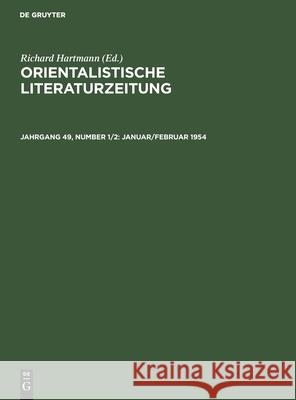 Januar/Februar 1954 No Contributor 9783112593516 De Gruyter - książka