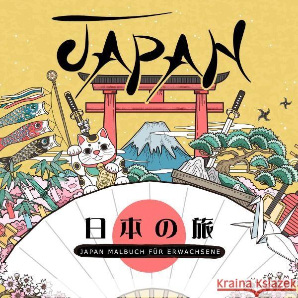 Japan Malbuch für Erwachsene Publishing, Monsoon, Grafik, Musterstück 9783758416606 epubli - książka