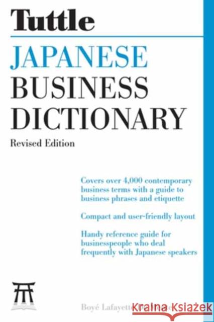 Japanese Business Dictionary Revised Edition Boye Lafayette D 9780804855914 Tuttle Publishing - książka