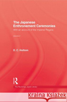 Japanese Enthronement Ceremonies  9780710305220 Kegan Paul - książka
