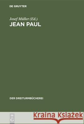 Jean Paul Josef Müller 9783486750928 Walter de Gruyter - książka