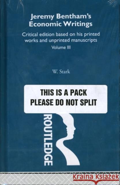 Jeremy Bentham's Economic Writings Jeremy Bentham 9780415479295 Routledge - książka