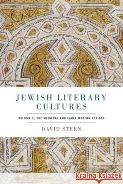 Jewish Literary Cultures: Volume 2, The Medieval and Early Modern Periods David (Starr Professorship in Classical and Modern Hebrew Literature, University of Pennsylvania) Stern 9780271084848 Pennsylvania State University Press - książka