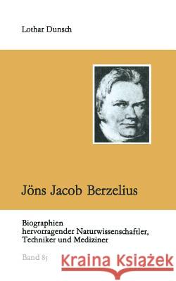 Jöns Jacob Berzelius Lothar Dunsch 9783322003171 Vieweg+teubner Verlag - książka
