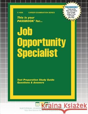 Job Opportunity Specialist Passbooks 9781799340065 National Learning Corp - książka
