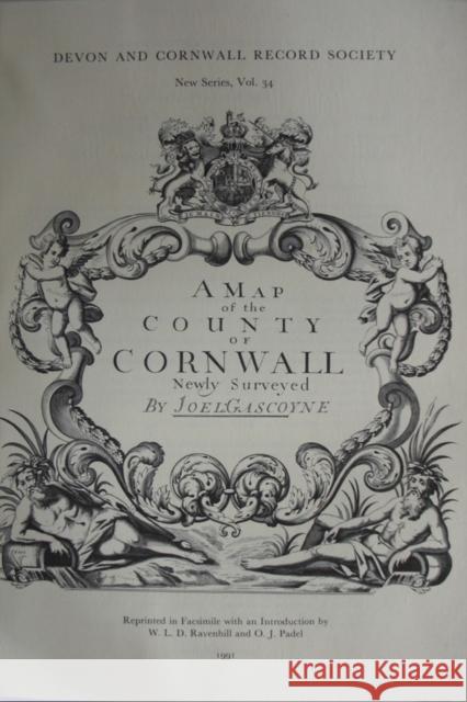 Joel Gascoyne's Map of Cornwall 1699  9780901853349 Devon & Cornwall Record Society - książka