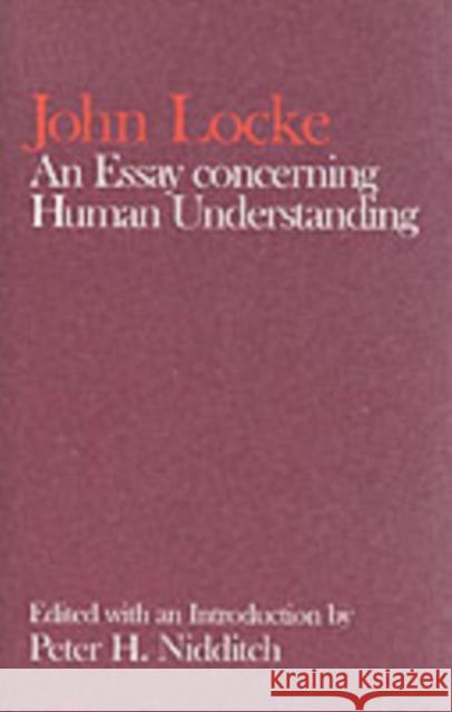 John Locke: An Essay concerning Human Understanding  9780198245957 Oxford University Press - książka