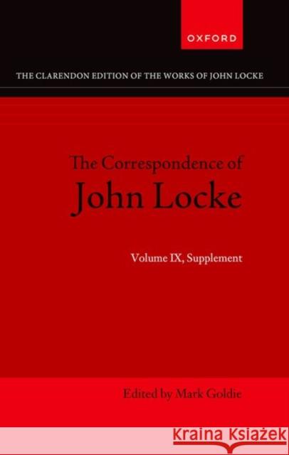 John Locke: Correspondence: Volume IX, Supplement  9780198754299 Oxford University Press - książka