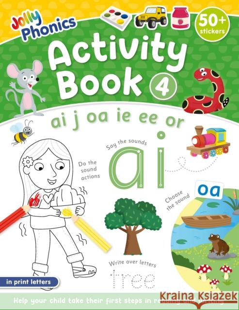 Jolly Phonics Activity Book 4: In Print Letters (American English Edition) Sue Lloyd 9781835823767 Jolly Phonics - książka