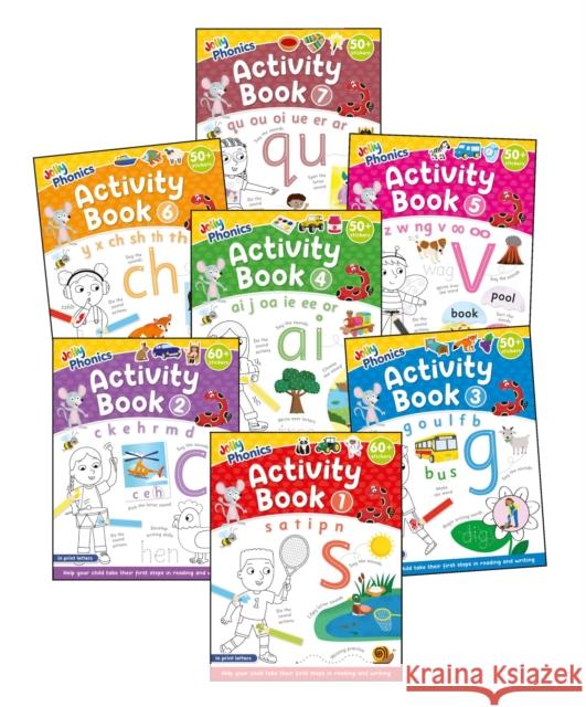 Jolly Phonics Activity Books 1-7: In Print Letters (American English Edition) Sue Lloyd 9781835823804 Jolly Phonics - książka